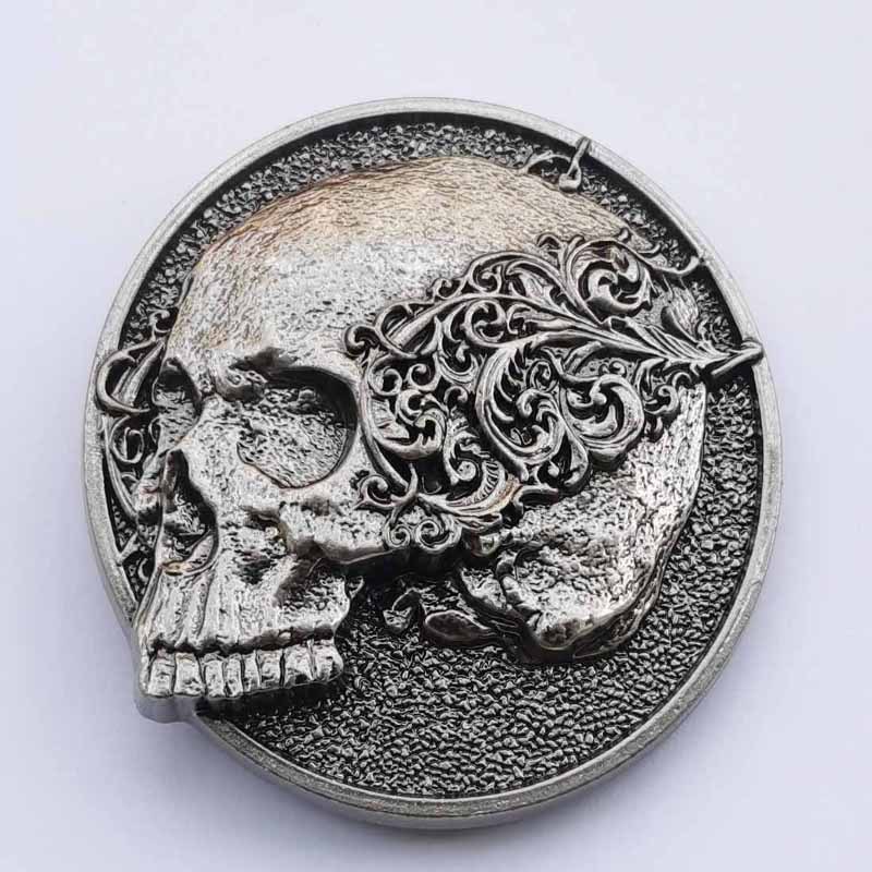 Belt Buckle Blank - Klassieke schedelserie riemgesp van zinklegering