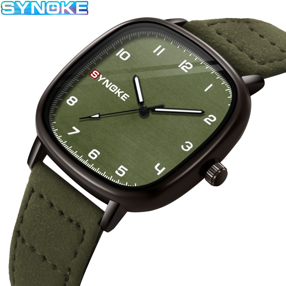 Belt Buckle Blank - Synoke Mannen Quartz Horloge Mode Eenvoudige