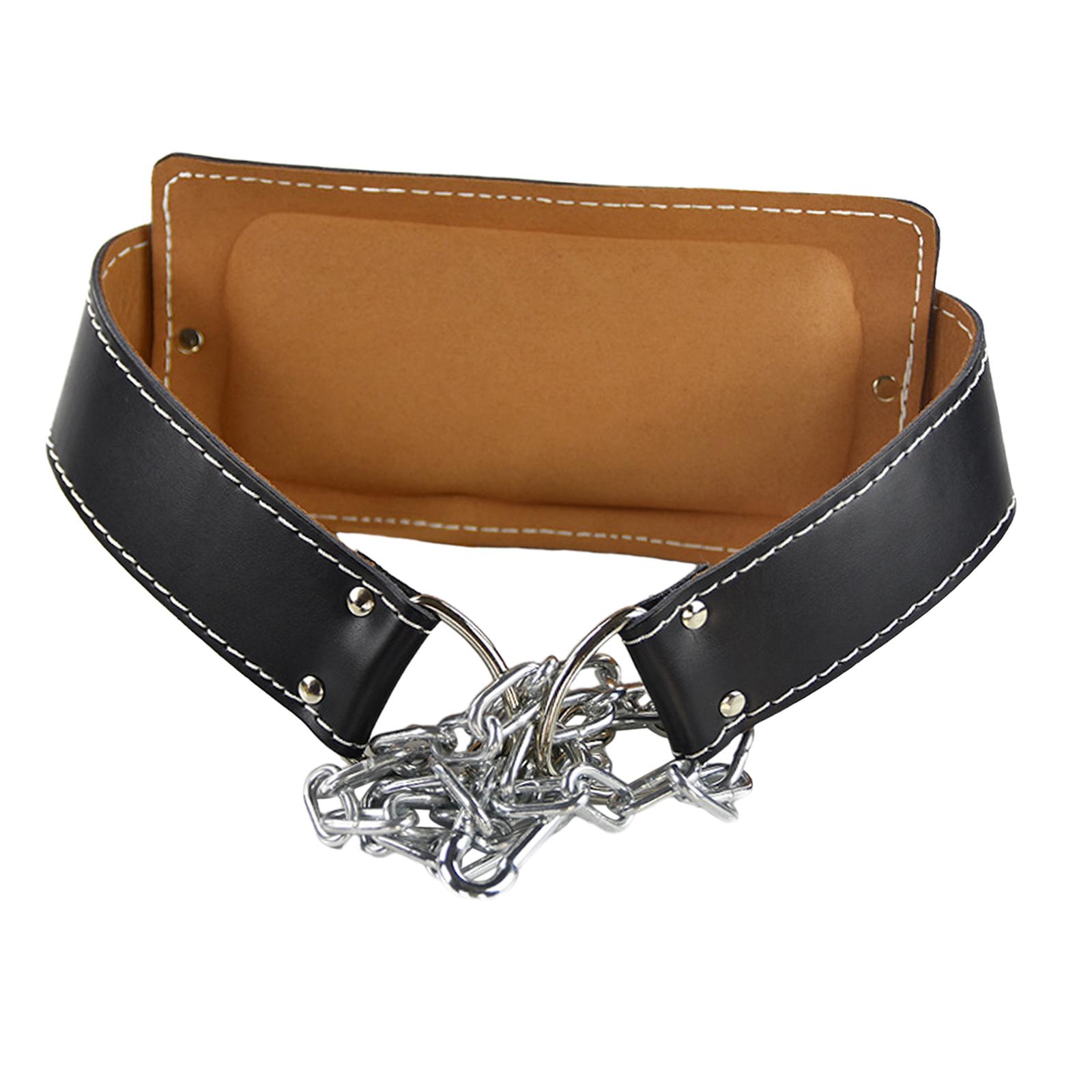 Leather Workout Belt - Gewichthefriem met ketting, gemaakt van PU-leer,