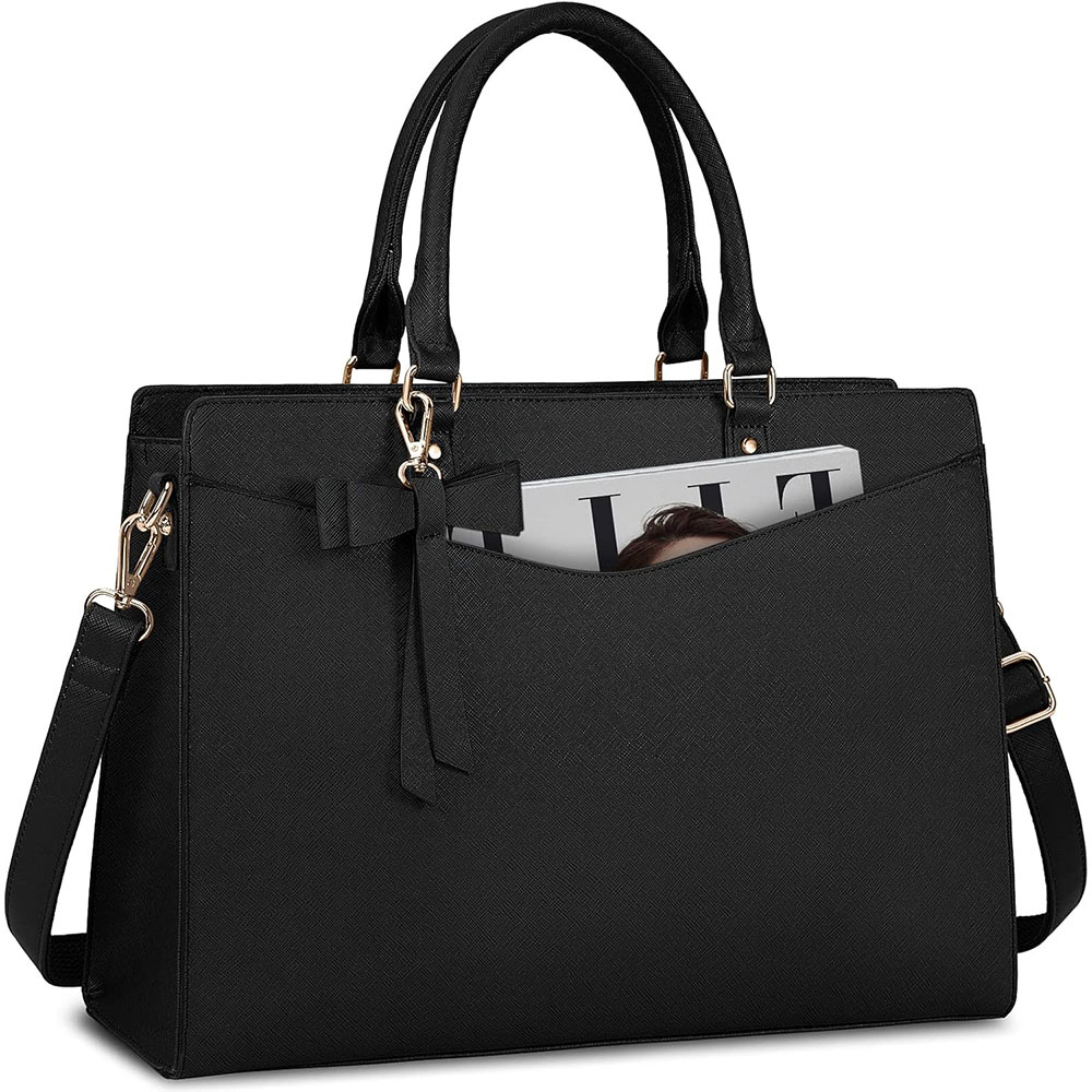 Leather Work Bag Laptop - Laptoptas voor dames 15,6 inch PU