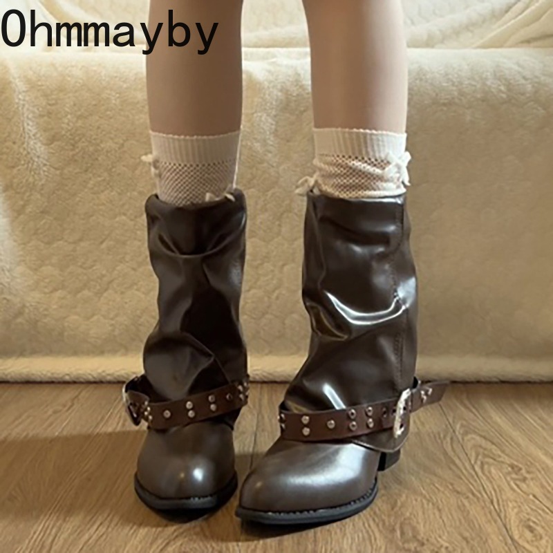 Leatherwork Rivets - Dames Vintage Western Cowboylaarzen, Spitse Teen,