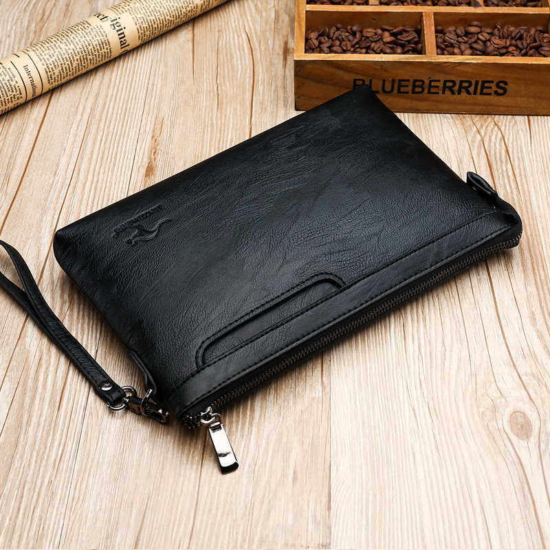 Leatherwork Rivets - Brand Design Heren Envelop Clutch Bag