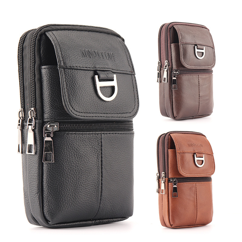 Leather Work Bag Laptop - Leren heuptas voor heren - Grote