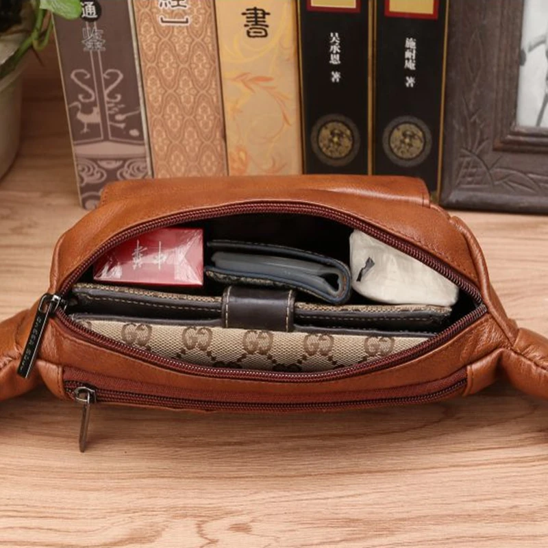 Herentas van echt leer, heupta - Leatherwork Belt recensie en prijs