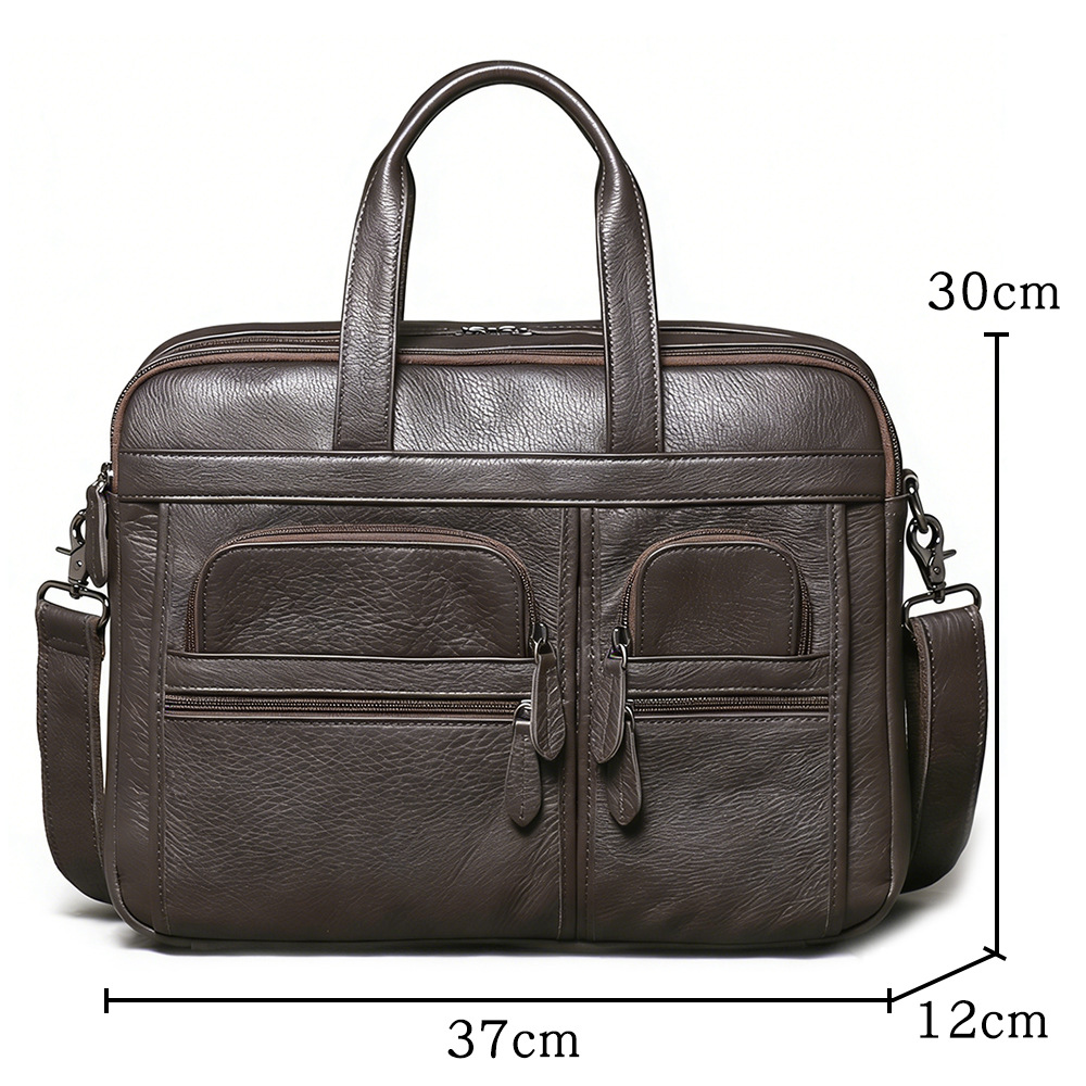Herenaktentas van echt leer, z - Leather Work Bag Laptop recensie en prijs