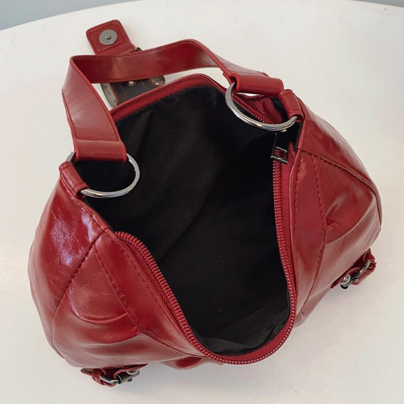 Y2K Retro Geplooide Lederen Sc - Leatherwork Workshop recensie en prijs
