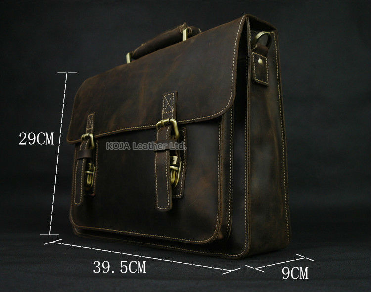 Vintage Gek Paard Echt Lederen - Leather Work Bag Laptop recensie en prijs