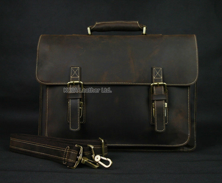 Vintage Gek Paard Echt Lederen - Leather Work Bag Laptop recensie en prijs