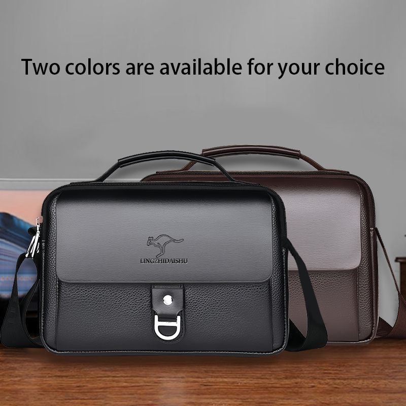Duurzame, slijtvaste tweekleur - Leather Work Bag Laptop recensie en prijs