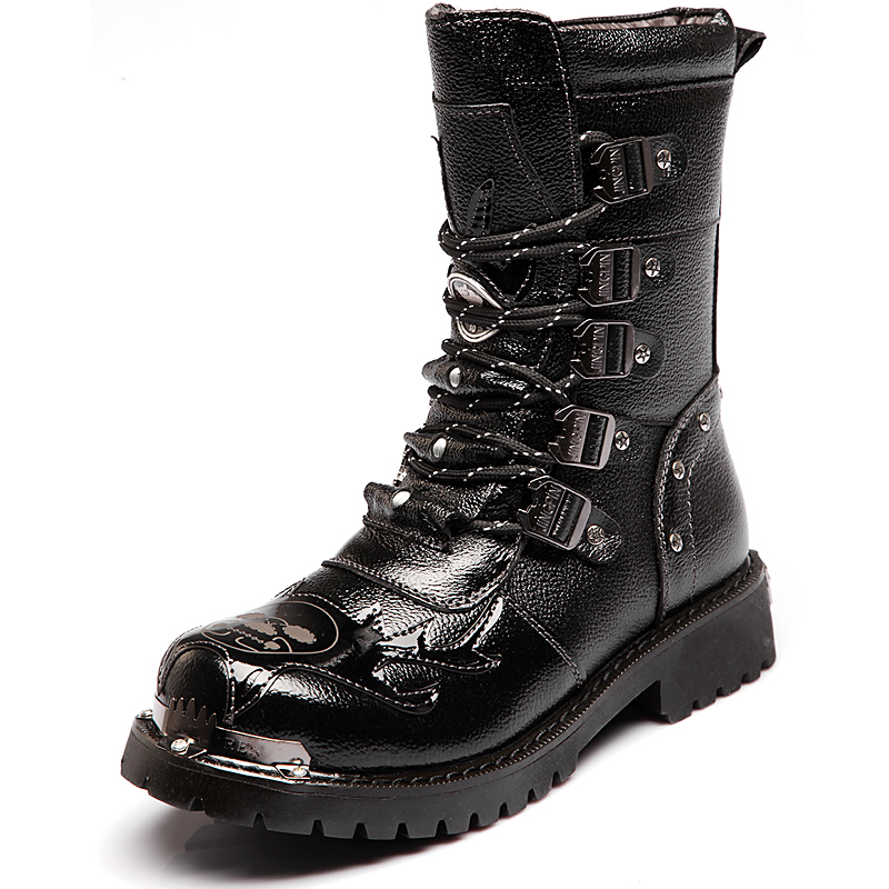 Heren Combat Laarzen Nieuwe Wi - Leatherwork Rivets recensie en prijs