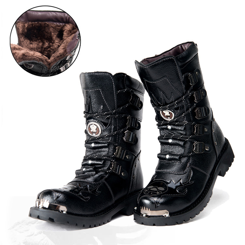 Heren Combat Laarzen Nieuwe Wi - Leatherwork Rivets recensie en prijs