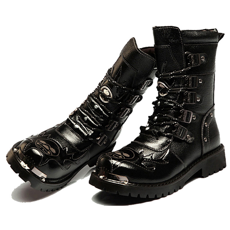 Heren Combat Laarzen Nieuwe Wi - Leatherwork Rivets recensie en prijs