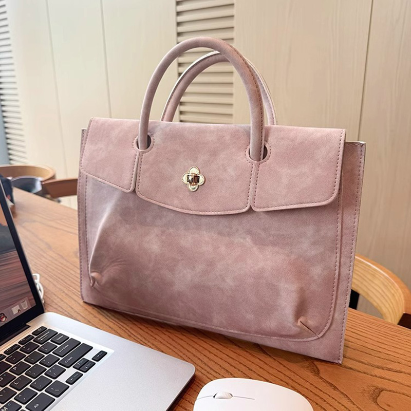 Elegante roze PU leren laptopt - Leather Work Bag Laptop recensie en prijs