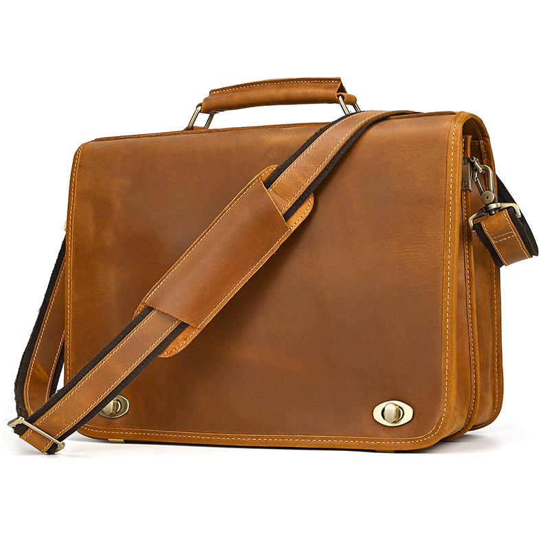 Aanpassen Echt Lederen Laptopt - Leather Work Bag Laptop recensie en prijs