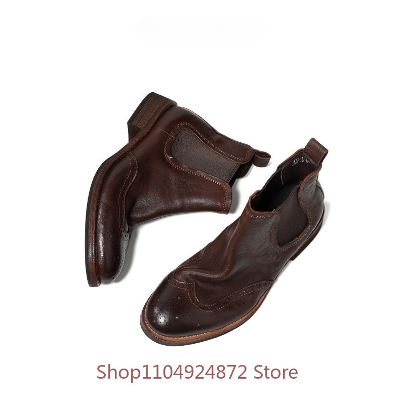 Vintage Brogue Chelsea Boots,  - Leatherwork Designs recensie en prijs
