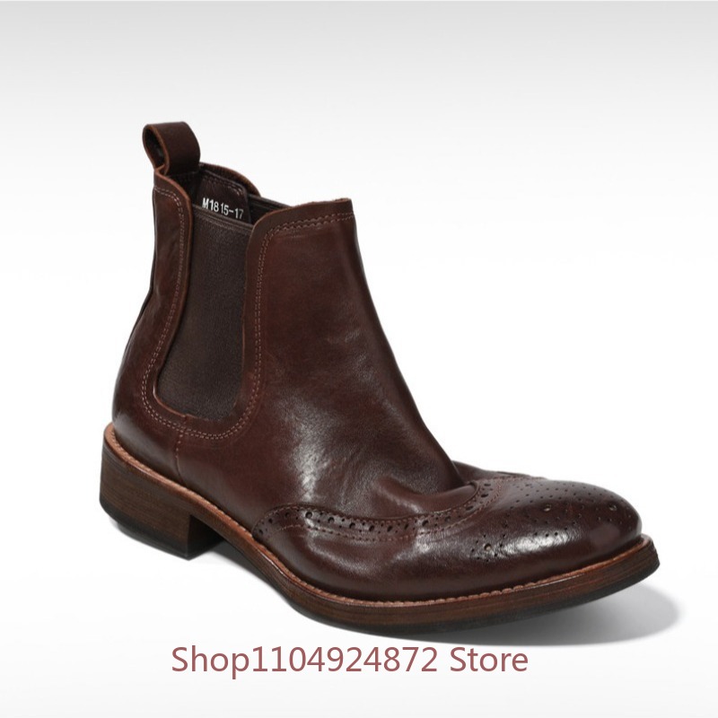 Vintage Brogue Chelsea Boots,  - Leatherwork Designs recensie en prijs