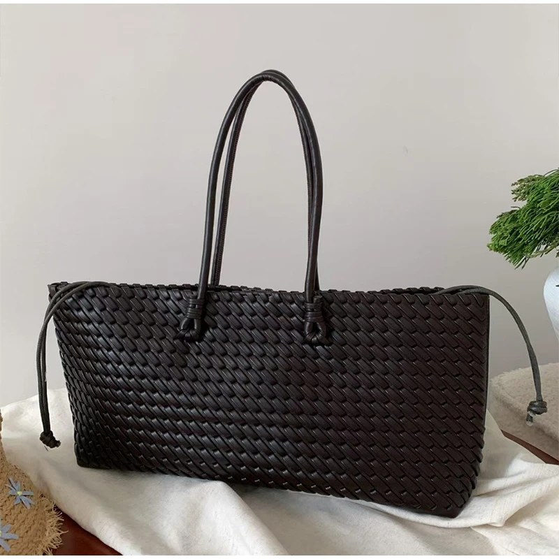 Designer luxe PU geweven tote  - Leatherwork Workshop recensie en prijs
