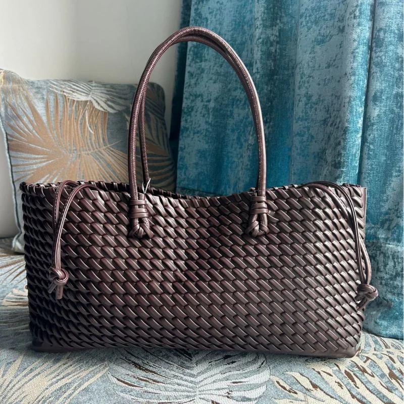 Designer luxe PU geweven tote  - Leatherwork Workshop recensie en prijs