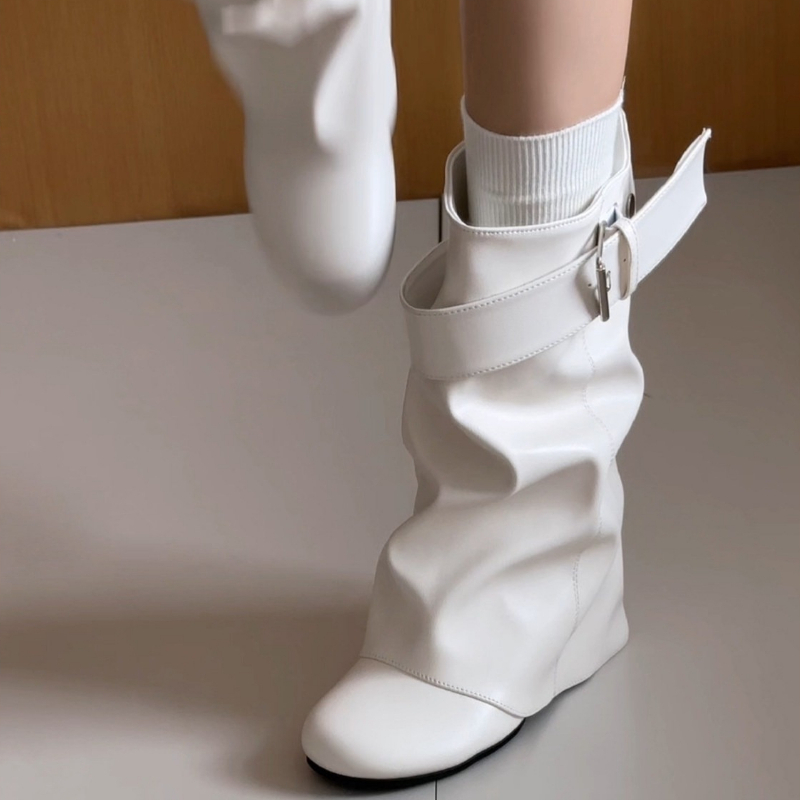 Nieuwe dames slouchy mid-calf  - Belt Buckle Blank recensie en prijs