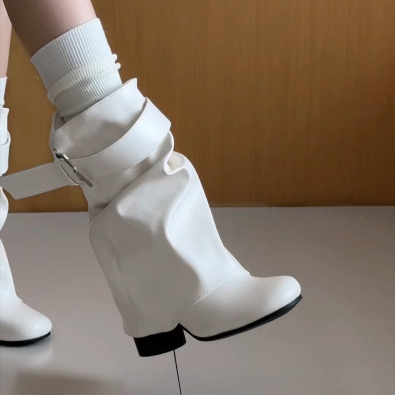 Nieuwe dames slouchy mid-calf  - Belt Buckle Blank recensie en prijs