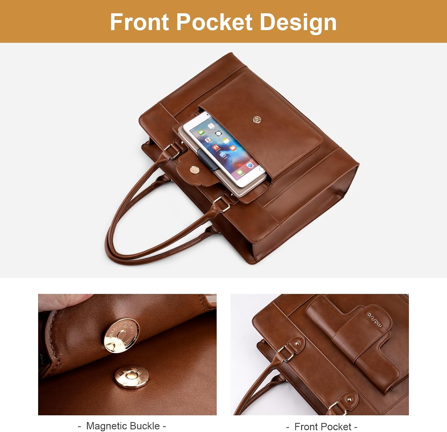 MOSISO laptoptas voor dames 15 - Leather Work Bag Laptop recensie en prijs