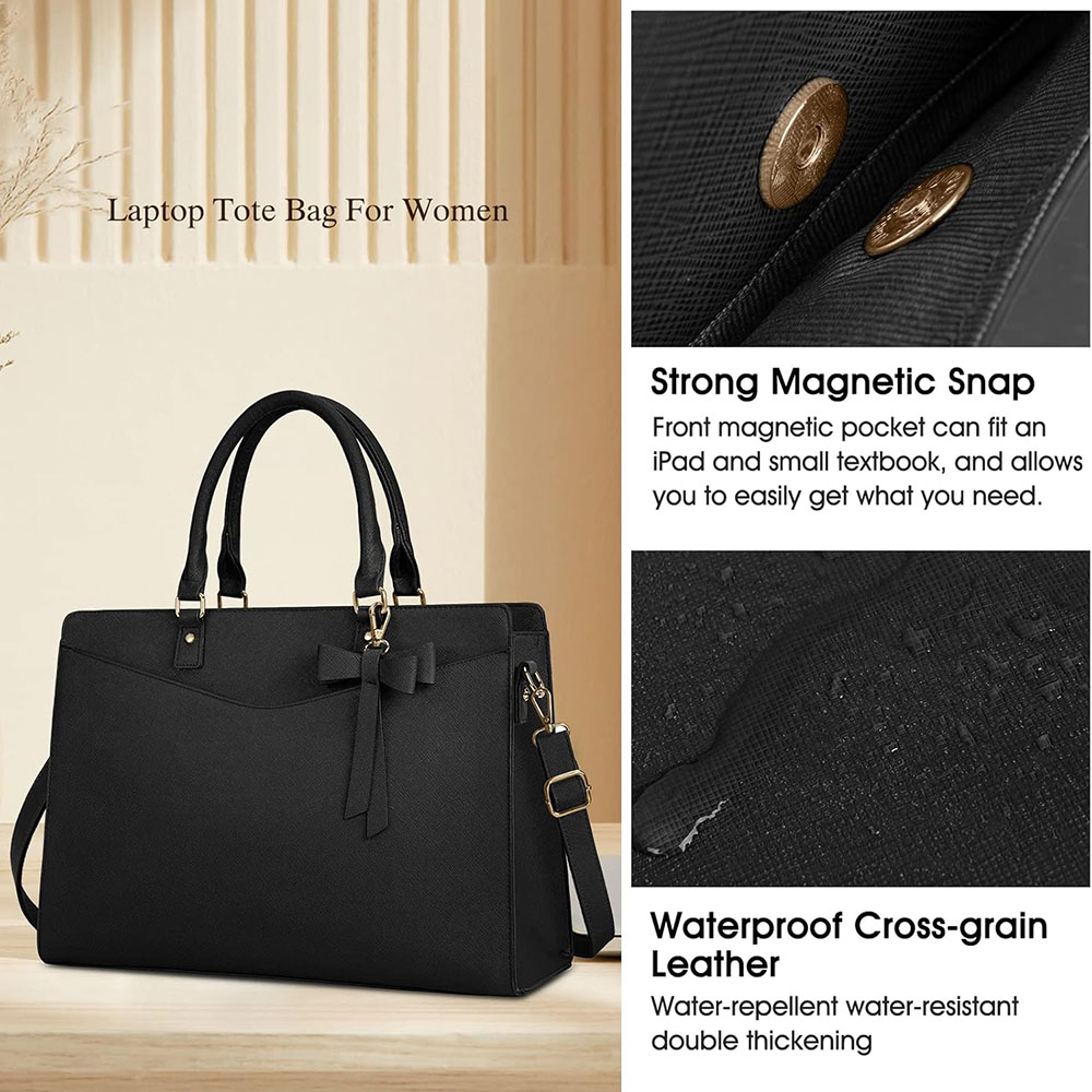 Laptoptas voor dames 15,6 inch - Leather Work Bag Laptop recensie en prijs