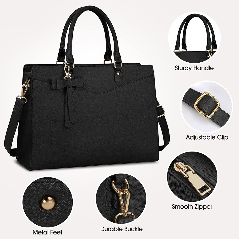 Laptoptas voor dames 15,6 inch - Leather Work Bag Laptop recensie en prijs