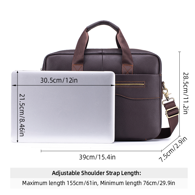 Vintage lederen aktetas voor h - Leather Work Bag Laptop recensie en prijs