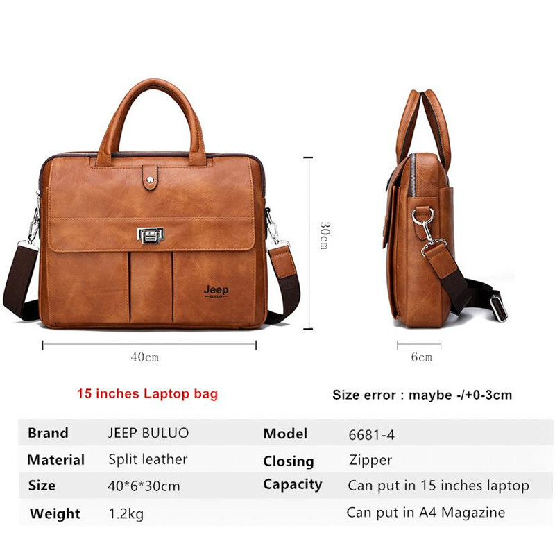 Jeep Buluo leren aktetas voor  - Leather Work Bag Laptop recensie en prijs