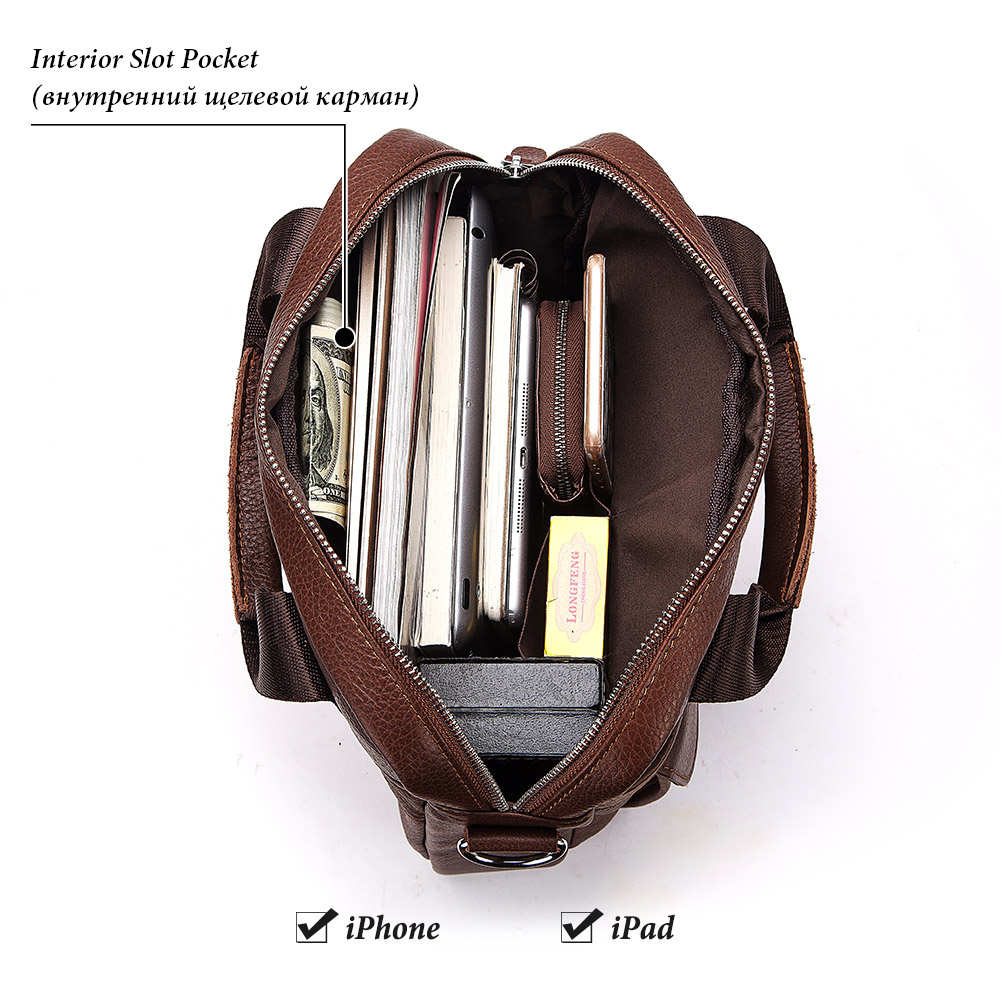 Duurzame lederen tassen voor h - Leather Work Bag Laptop recensie en prijs