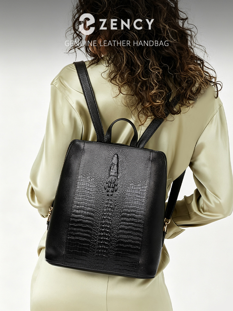 Zency Damesrugzak van krokodil - Leather Work Bag Laptop recensie en prijs