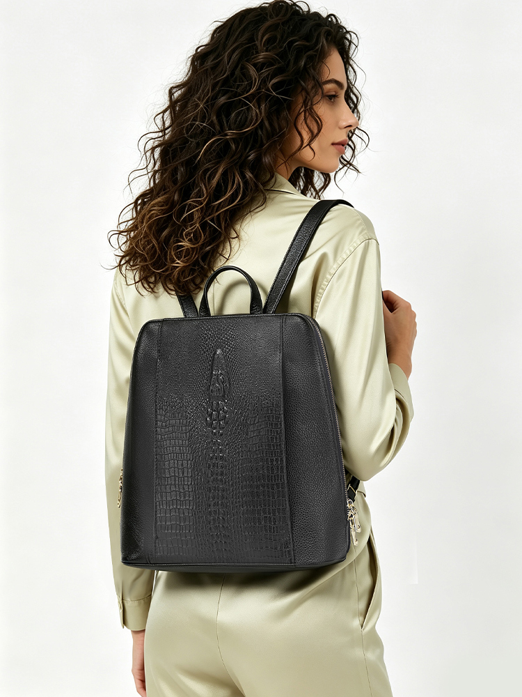 Zency Damesrugzak van krokodil - Leather Work Bag Laptop recensie en prijs